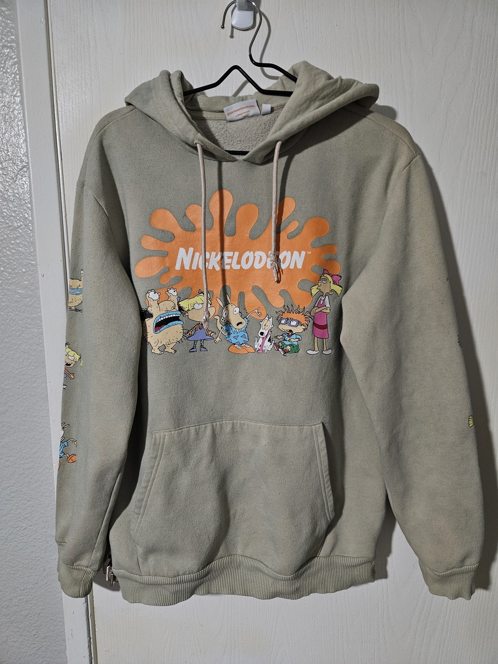 Nickelodeon Rugrats Graphic Hoodie - Beige With Orange Logo